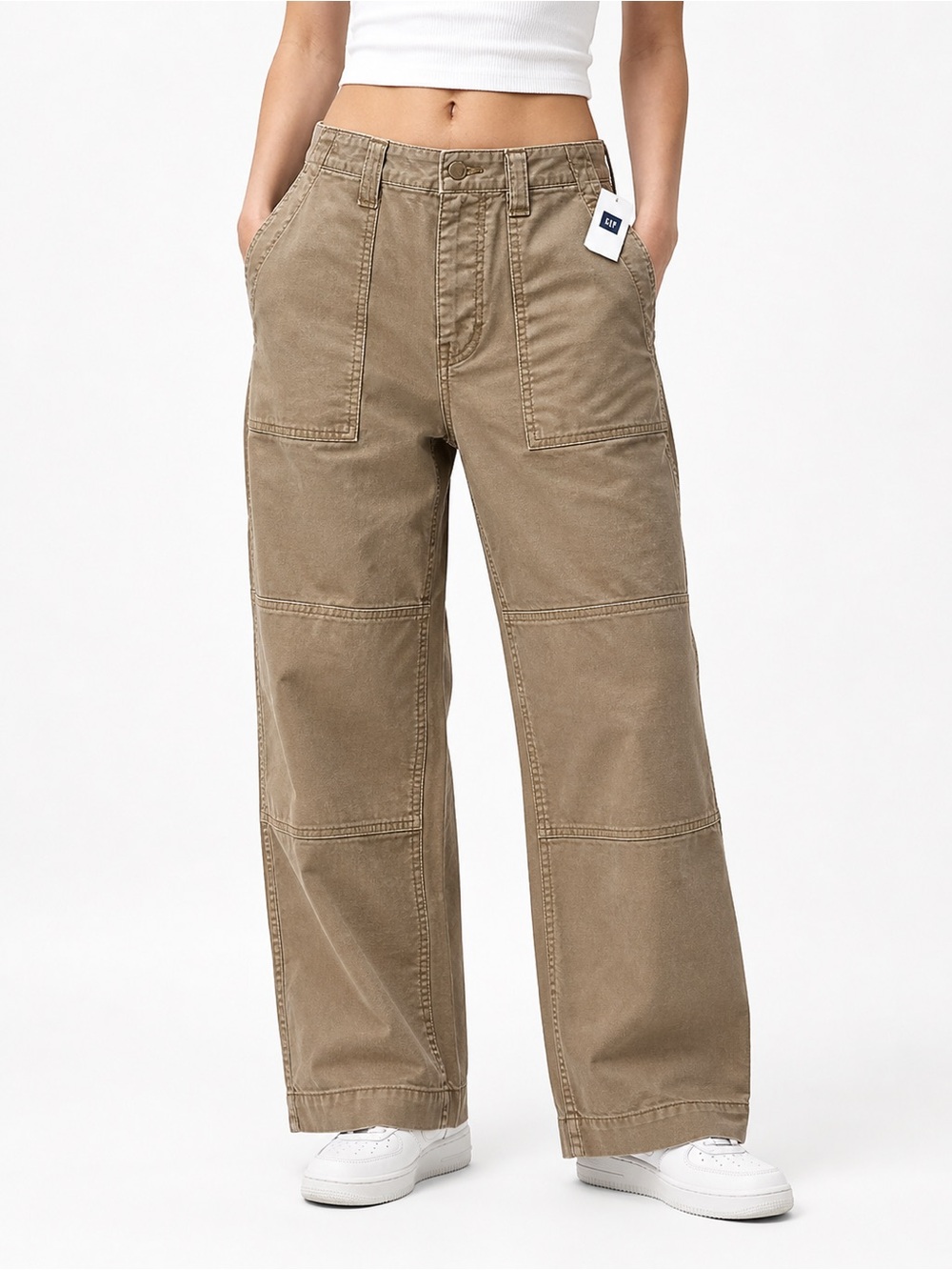 GAP Khaki Utility Pants NWT Size 4 Workwear Cargo Style